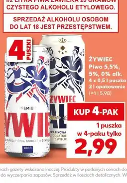 Kaufland Żywiec Piwo 5,5%, 5%, 0% alk oferta