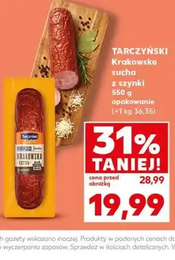 Kaufland TARCZYŃSKI Krakowska sucha z szynki oferta