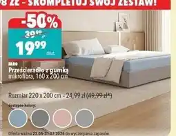 Biedronka Prześcieradło z gumką mikrofibra 220 x 200 cm Faro oferta