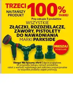 Kaufland Wszystkie złączki, rozdzielacze, zawory, pistolety do nawadniania marki Parkside oferta