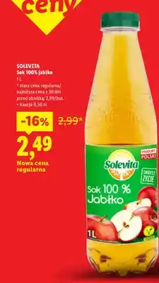 Lidl Sok 100% jabłko Solevita oferta