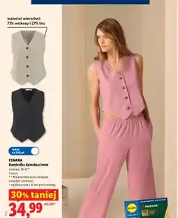 Lidl Kamizelka damska z lnem Esmara oferta