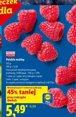 Lidl Maliny polskie Ryneczek Lidla oferta
