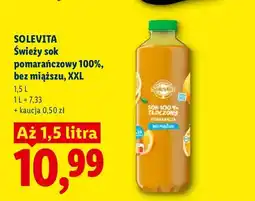 Lidl Sok pomarańczowy Solevita 100% bez miąższu XXL oferta