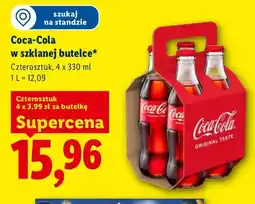 Lidl Coca-Cola w szklanej butelce 4-pak oferta