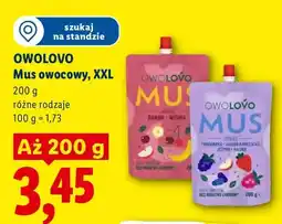 Lidl Mus owocowy banan wiśnia Owolovo XXL oferta