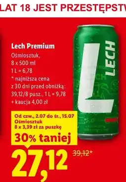 Lidl Piwo Lech Premium 8-pak oferta