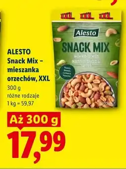 Lidl Snack Mix mieszanka orzechów Alesto XXL oferta