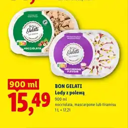 Lidl Lody z polewą nocciolata Bon Gelati oferta