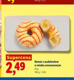 Lidl Donut z nadzieniem o smaku ananasowym Cukiernia Lidla oferta