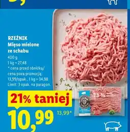Lidl Mięso mielone ze schabu Rzeźnik oferta
