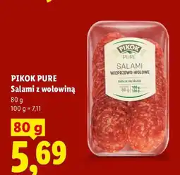 Lidl Salami z wołowiną Pikok Pure oferta