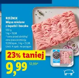Lidl Mięso mielone z łopatki i boczku Rzeźnik oferta
