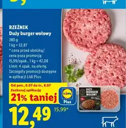 Lidl Duży burger wołowy Rzeźnik oferta