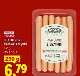 Lidl Parówki z szynki Pikok Pure oferta
