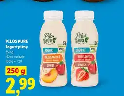 Lidl Jogurt pitny truskawka jabłko banan owies Pilos Pure oferta