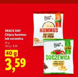 Lidl Chipsy z soczewicy Snack Day pomidor bazylia oferta