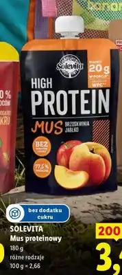Lidl Mus proteinowy brzoskwinia jabłko Solevita oferta