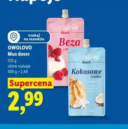 Lidl Mus deser Owolovo Beza z malinami oferta