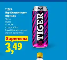 Lidl Napój energetyczny Tiger Rapstacja malina oferta
