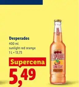 Lidl Piwo Desperados Sunlight Red Orange oferta