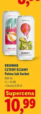 Lidl Piwo Browar Cztery Ściany Sorbet oferta