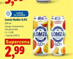 Lidl Piwo bezalkoholowe Łomża Radler Mango oferta