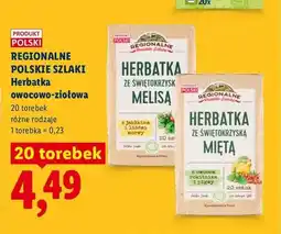 Lidl Herbatka owocowo-ziołowa Regionalne Polskie Szlaki Melisa oferta
