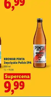 Lidl Piwo Browar Pinta Zwycięskie Polish IPA oferta