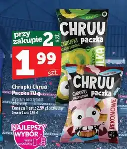 Topaz Chrupki o smaku zielonej cebulki Chruu Paczka oferta