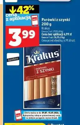 Topaz Parówki z szynki Krakus oferta