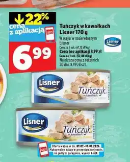 Topaz Tuńczyk w kawałkach w oleju Lisner oferta