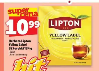 Topaz Herbata czarna Lipton Yellow Label oferta