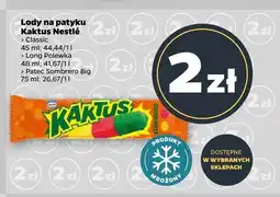 Netto Lody na patyku Kaktus Nestlé Long Polewka oferta