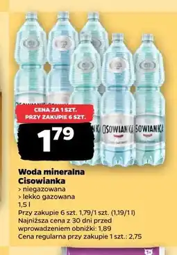 Netto Woda mineralna niegazowana Cisowianka oferta