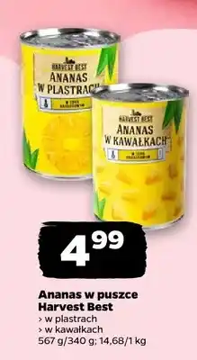 Netto Ananas w puszce w plastrach Harvest Best oferta