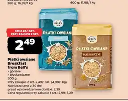 Netto Płatki owsiane górskie Breakfast from Bell's oferta
