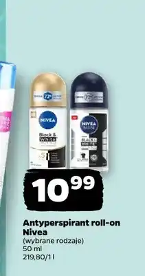 Netto Antyperspirant roll-on Nivea Black & White Invisible Clear oferta