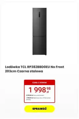 Media Expert Lodówka TCL No Frost czarna stalowa oferta