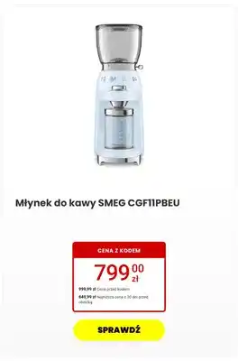 Młynek do kawy SMEG CGF11PBEU