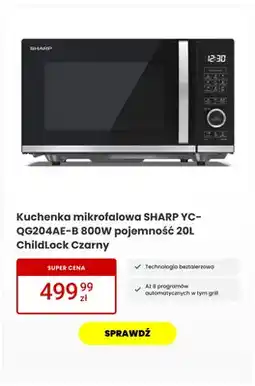 Media Expert Kuchenka mikrofalowa SHARP beztalerzowa czarna oferta