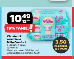 Netto Chusteczki nawilżane Millu Comfort 3-pak oferta