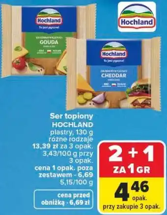 Carrefour Ser topiony Hochland plastry oferta
