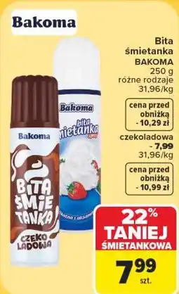 Carrefour Bita śmietanka Bakoma oferta