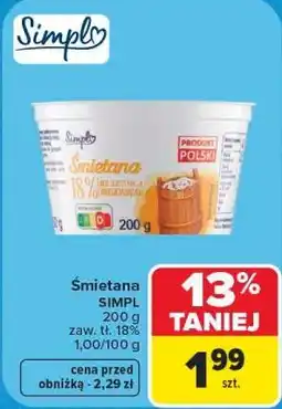 Carrefour Śmietana SIMPL oferta