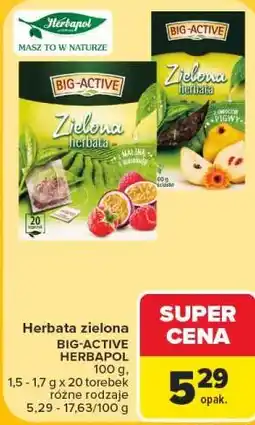 Carrefour Herbata zielona BIG-ACTIVE HERBAPOL oferta