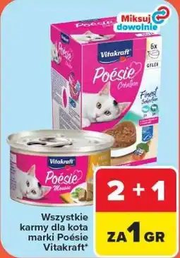 Carrefour Wszystkie karmy dla kota marki Poésie Vitakraft oferta