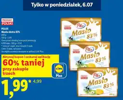Lidl Pilos Masło ekstra 83% oferta