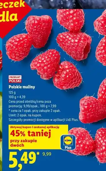 Lidl Polskie maliny oferta