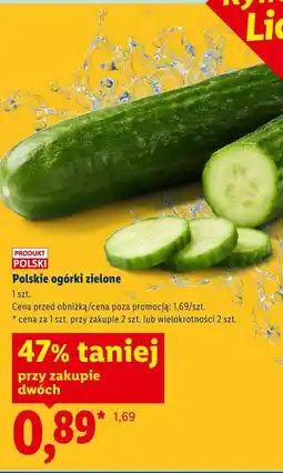 Lidl Polskie ogórki zielone oferta